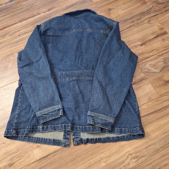 Relativity Womens Jean Jacket Button Down 1x - Picture 2 of 3
